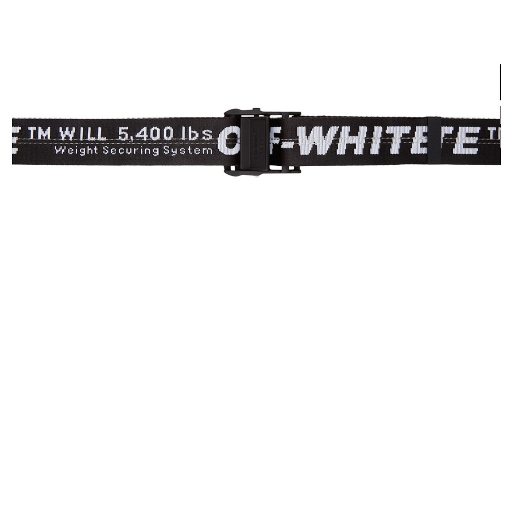 Authentic black and white OFF WHITE industrial belt